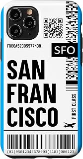 iPhone 11 Pro San Francisco Flight Ticket Boarding Pass Airplane Travel Case