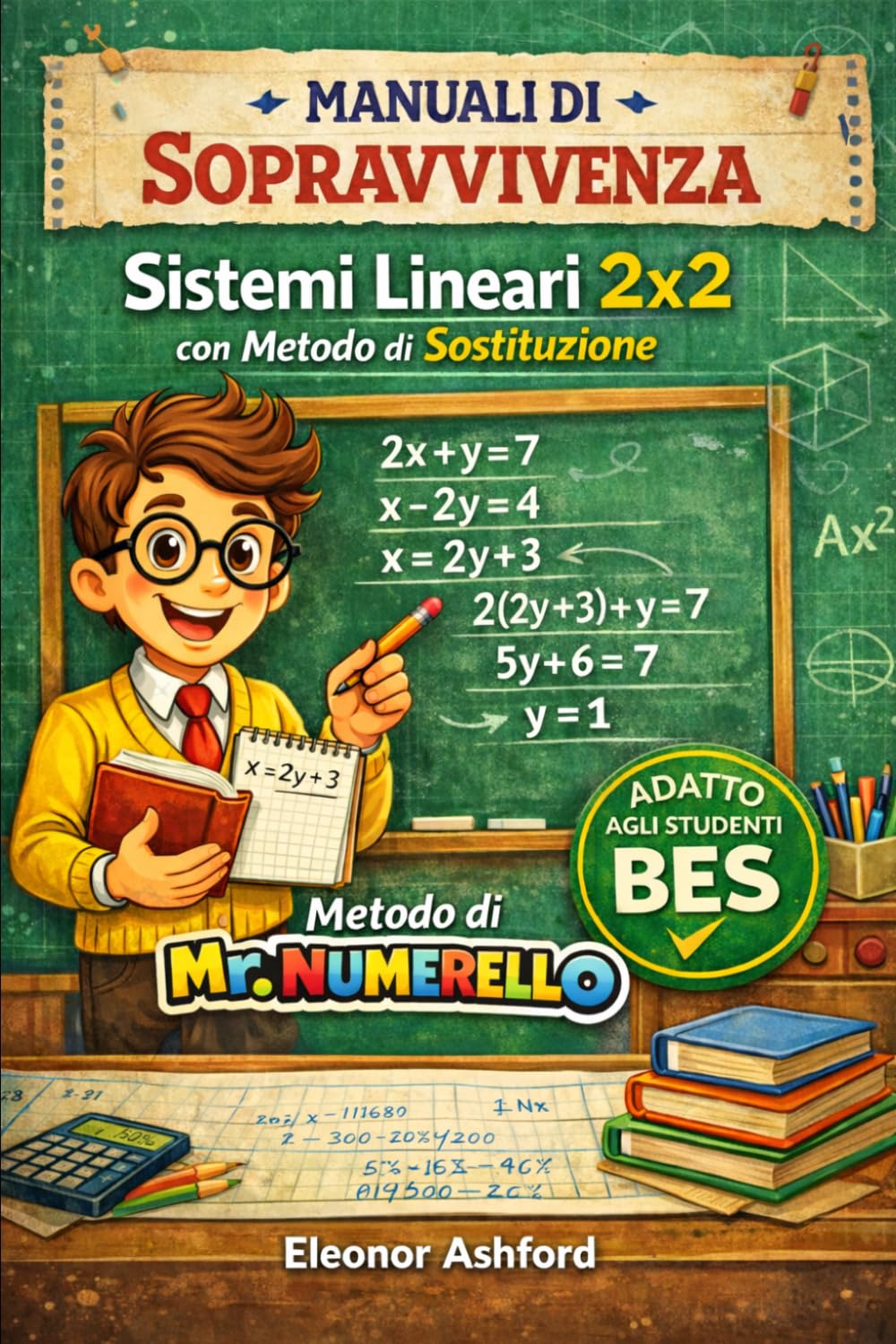 Manuali di Sopravvivenza di Mr Numerello: Sistemi Lineari 2x2 con Metodo di sostituzione (Manuali di Sopravvivenza di Mr Numerello - Capire senza tutor)
