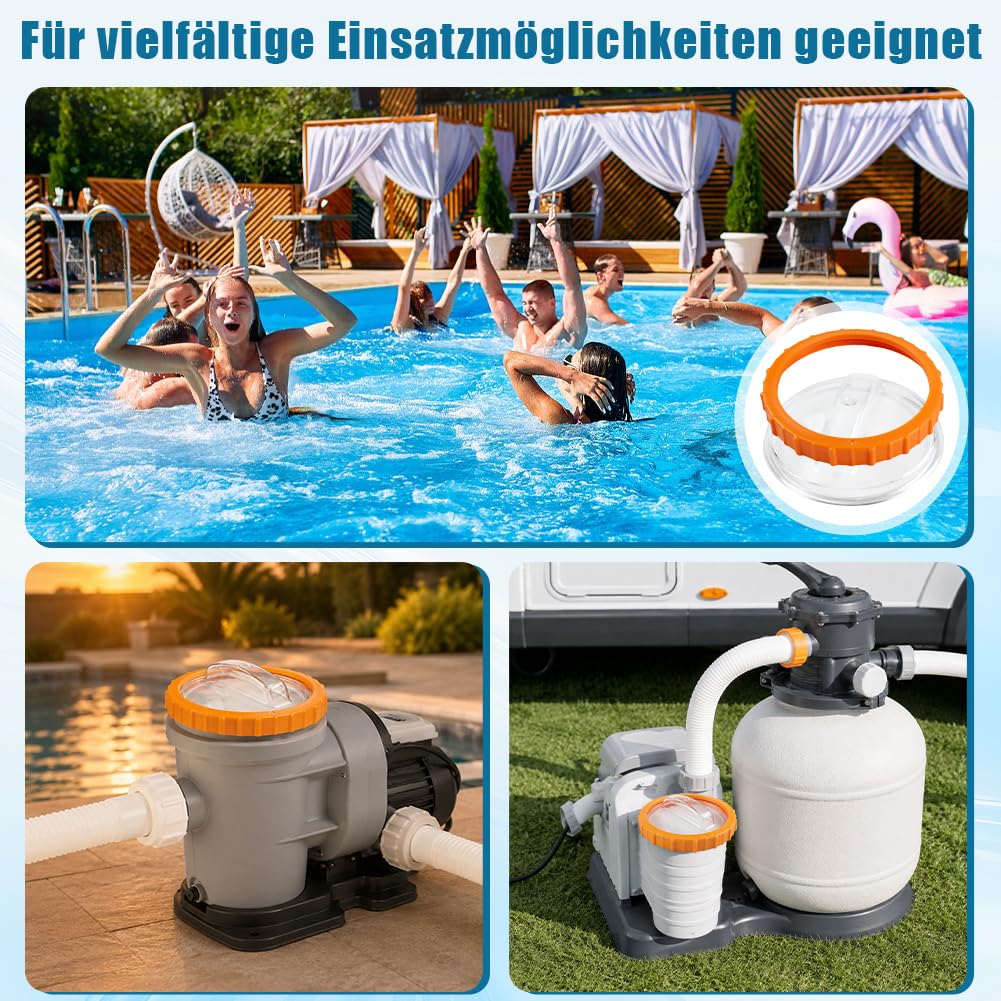 Pompa piaskowa do basenu, części zamienne P07019, osłona filtra wstępnego z nakrętką P07018, pompa basenowa, części zamienne do Bestway Flowclear, kompatybilna z 58486, 58497, 58499, pokrywa