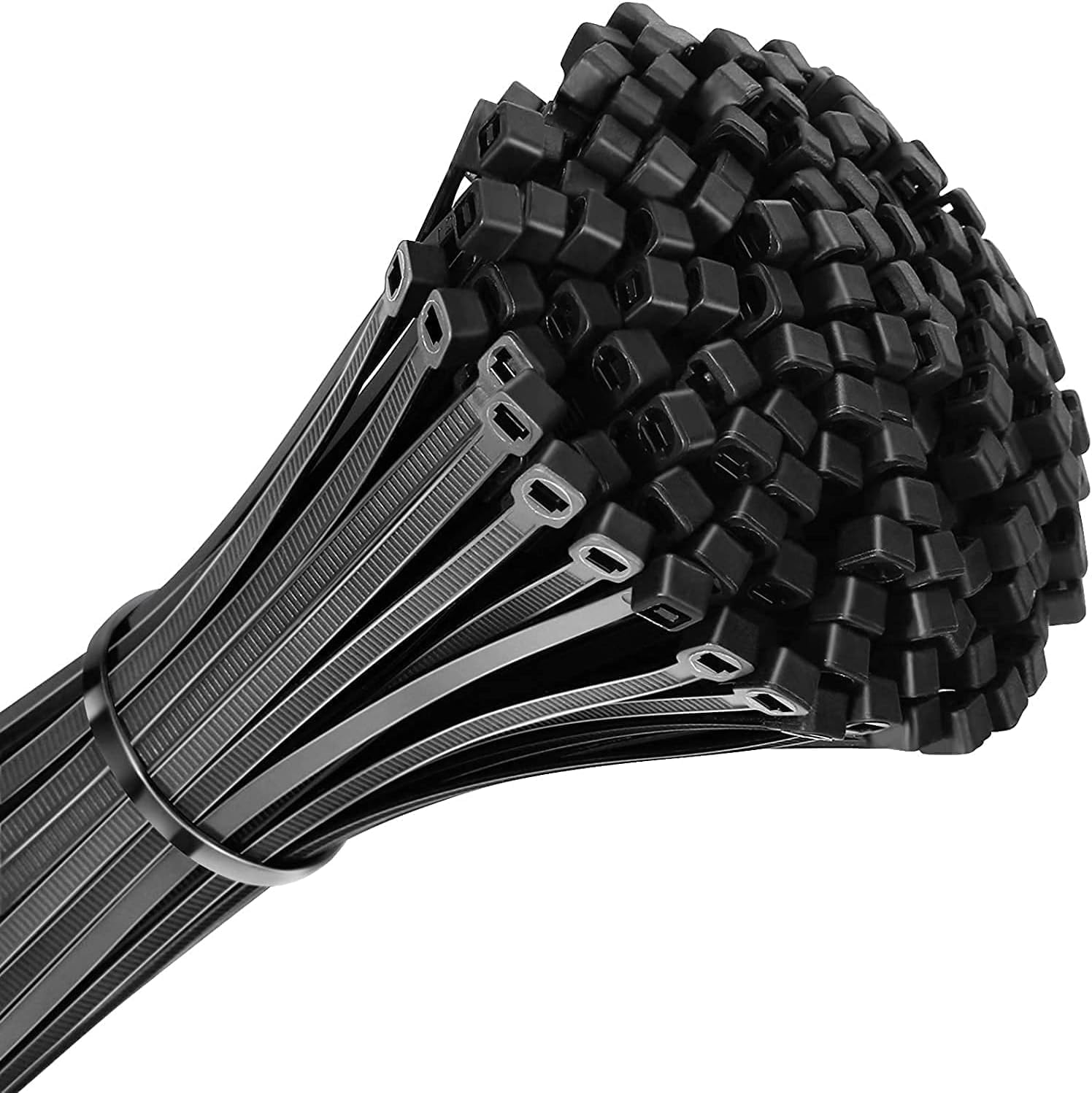500 Bridas de Nylon Negras | Brida de 350x4.8 mm | Bridas para Cables Para Oficina, Hogar, Exteriores | Resistentes a los rayos UV | Presillas de 350x4.8mm | RASMACOR
