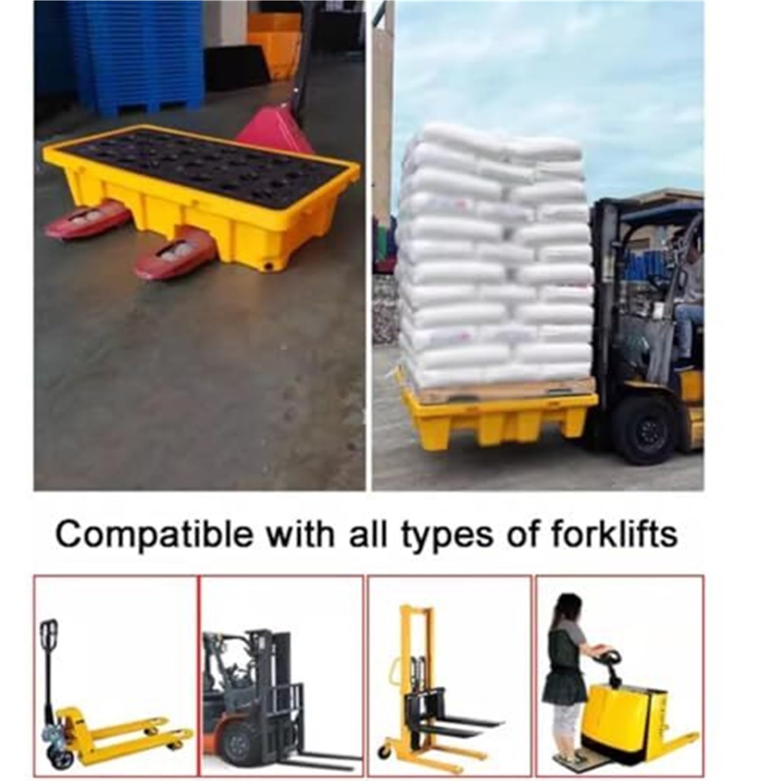 Stapelbare Modulare Auffangwannen Mit Ablauf – Anti-Auslauf-Plattform for Farbeimer, Öl Und Chemikalien Perfekt for Industrielle Verschüttungen Sichere Lösungen(120x60x17cm)