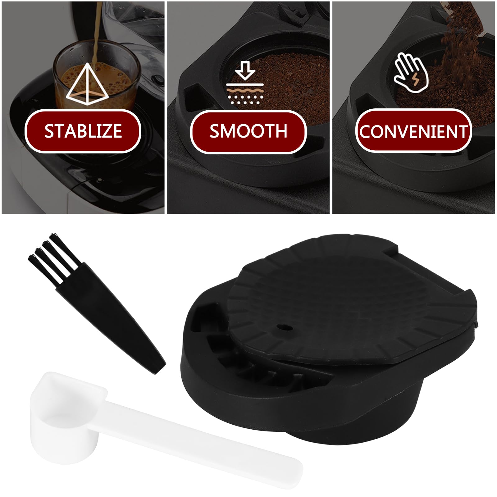 ZONJIE Adattatore Convertitore per Capsule di Caffè Riutilizzabile per Dolce Gusto, Adattatore per Capsule di Caffè Ricaricabile Compatibile con Piccolo XS/EDG 305/EDG 606.S/Genio S