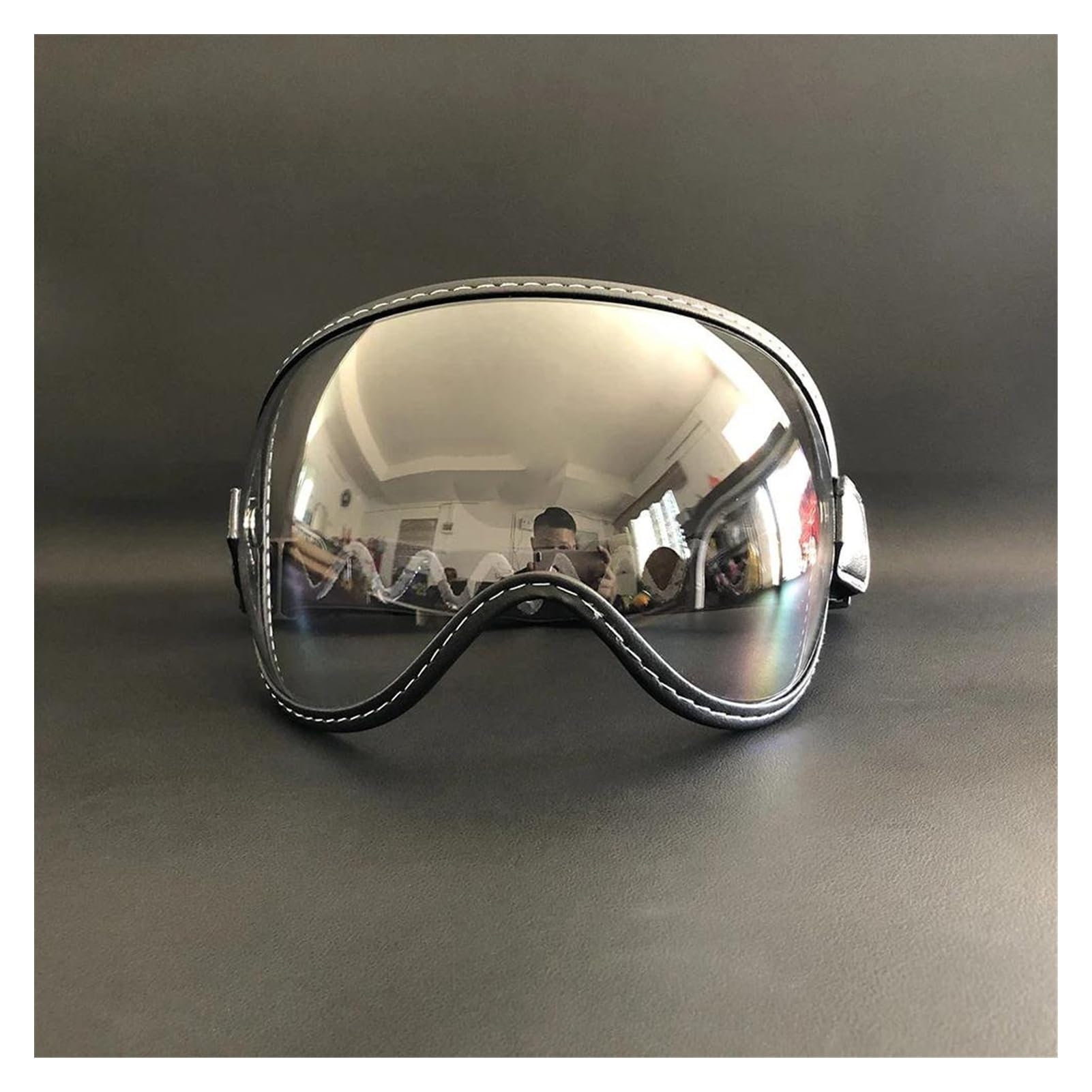 Helmet Visor, Retro Motorcycle Goggles Half Face Helmets Lens Glasses Helmet Bubble Visor for SHOEI JO EX-Zero Arai Classic AIR Bell(Clear) : Automotive