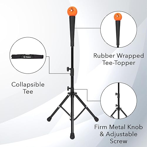 Miniatura 4 de Paquete de entrenamiento definitivo para golpear y lanzar red de 7 x 7 pulgadas con zona de ataque  Camiseta ajustable  Carrito de pelotas  3 bolas