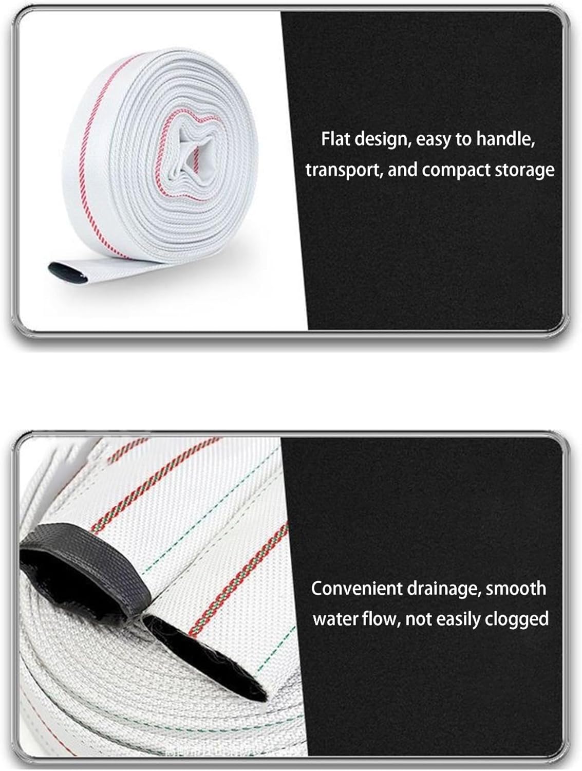 Transfer and Discharge Hose, for Farm Irrigation, Rice Paddy Water Pumping and Landscape Maintenance(6 Inchesx59 Feet)