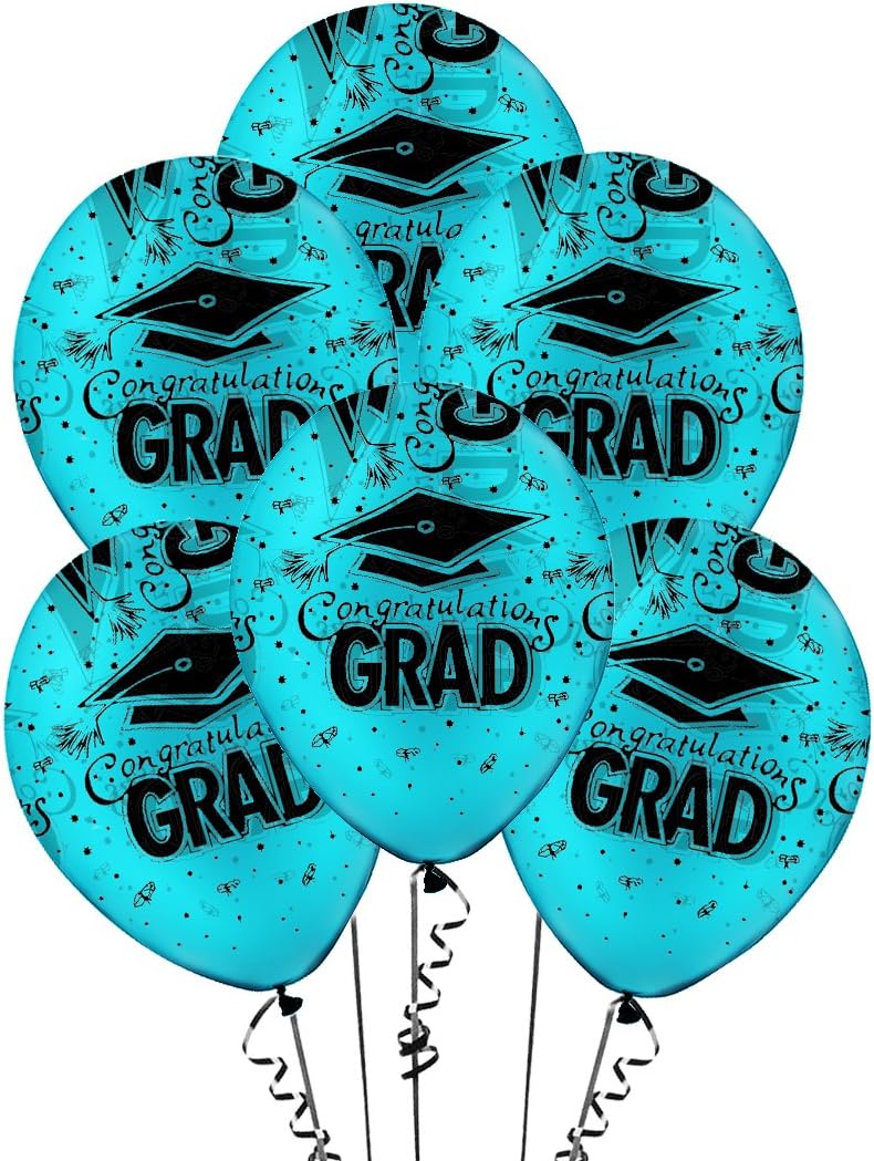 PMU Graduation Balloons Premium Turquoise Grad Balloon