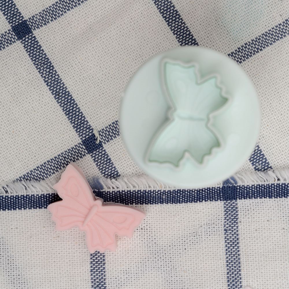 Juego de cortador de émbolo de fondant, herramientas de estampado de mariposas, sellos de galletas, frutas, galletas, azúcar, plastilina, herramientas de decoración para pasteles, cupcakes, 5