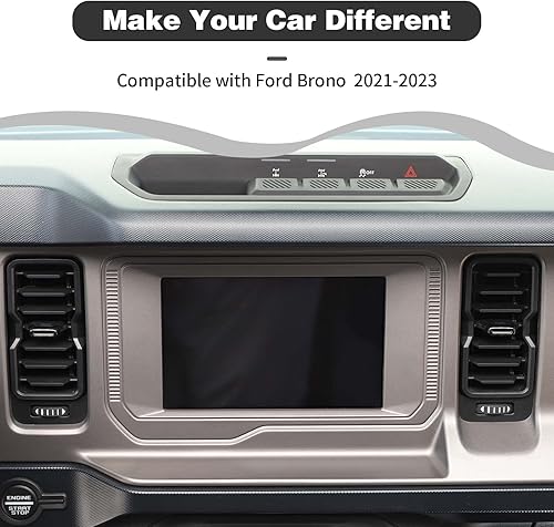 Miniatura 3 de HTHE Funda para interruptores de ventilación de consola central Ford Bronco compatible con Ford Bronco 2021 2022 2023 + 24 puertas (4 unidades, ABS,