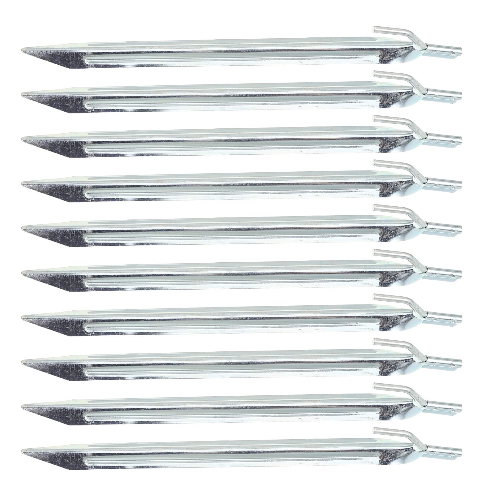 Kisangel Lot de 8 piquets de Tente Robustes - Ancrages en Fer galvanisé pour bâche et auvent - Piquets d'ancrage Sol de 30 cm pour tentes de Camping et de randonnée - de Sol pour Le Camping