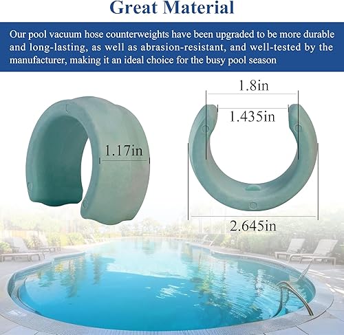 Miniatura 5 de Paquete de 2 repuestos universales de manguera limpiadora de piscina, compatible con Zodiac Baracuda G2, G3, G4, W83247 X70105, apto para navegador,