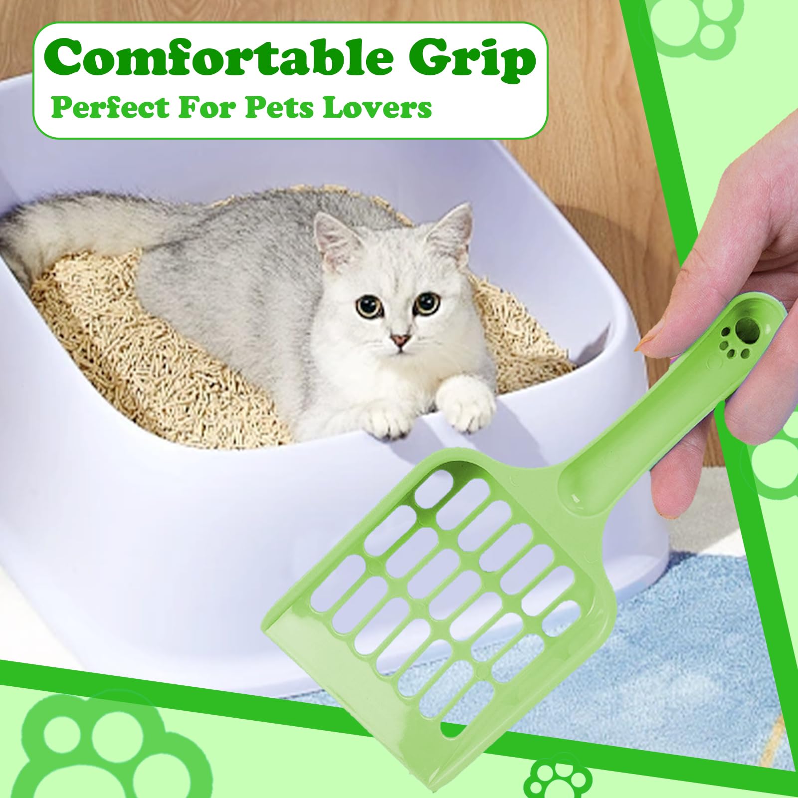 Set Pulizia Lettiera Gatti Zeuwets | Paletta Con Scopa E Pala Polvere | Blu | Manico Lungo | Plastica Resistente