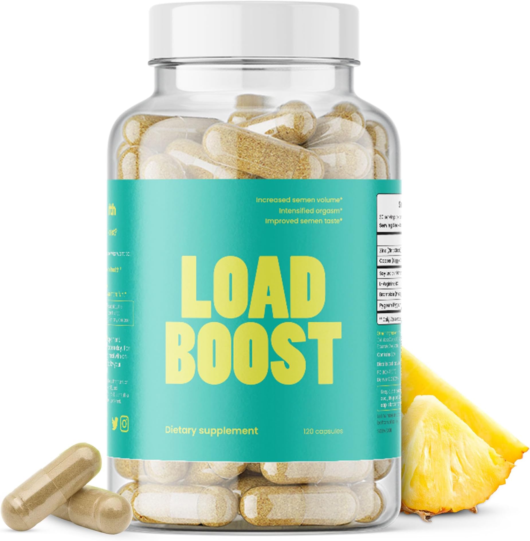 Load Boost - Semen Volume, Sperm Health, & Men's Fertility - 120 Capsules (1 Month Supply)