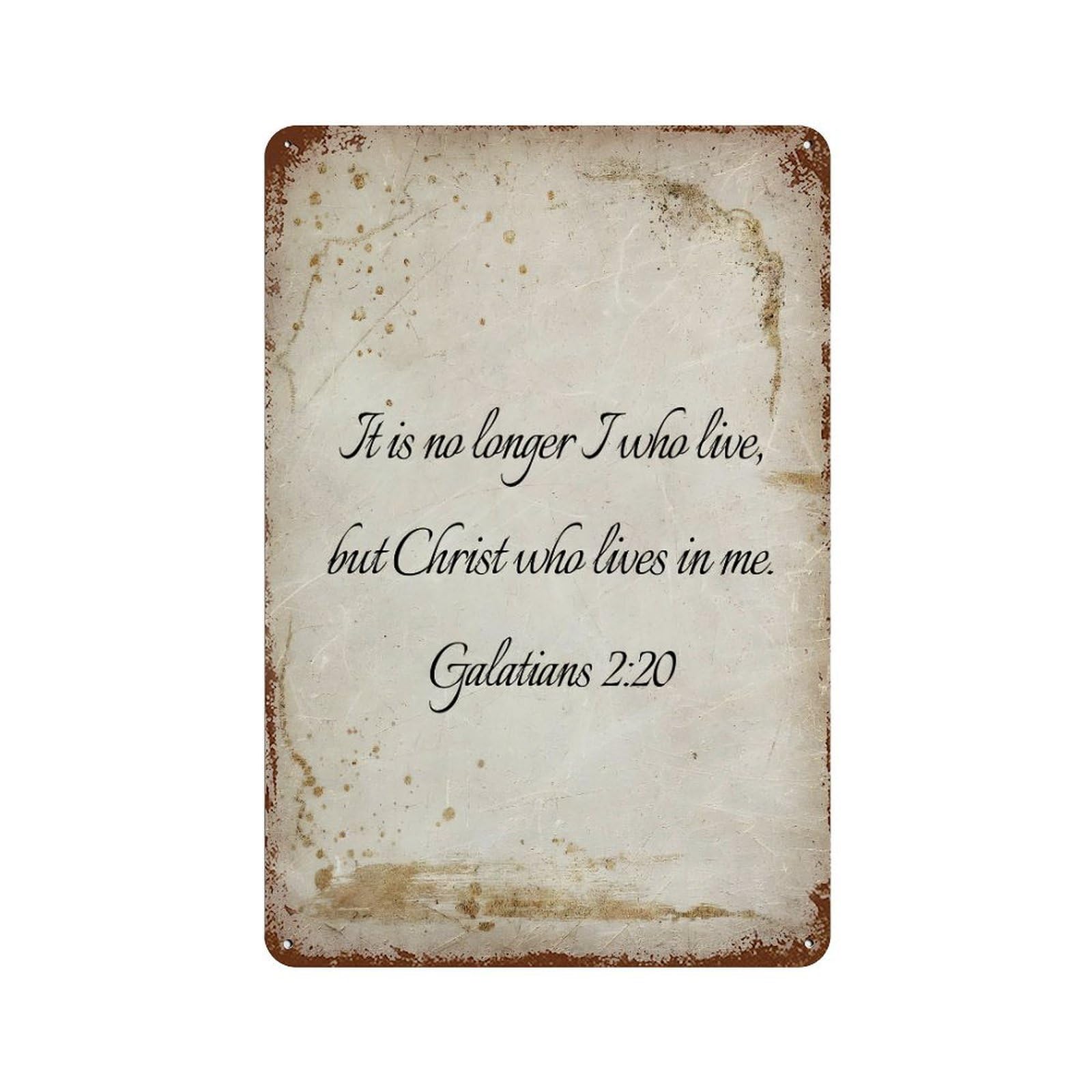 xiaoxiaoshen Bible Verse Wall Art Galatians 2 20 Wall Decor Art Metal Tin Poster Modern Home Decor Art Home Bar Shop Decorations Vintage Sign 30x20cm