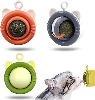 Boule Herbe à Chat à Lécher,Jouet Boule d'herbe à Chat,Cataire pour Chat,Jouet de Lécher pour Chat,Boule de Cataire pour Chats,Balle énergétique Herbe à Chat,Jouet Boule d'herbe à Chat?3PCS?