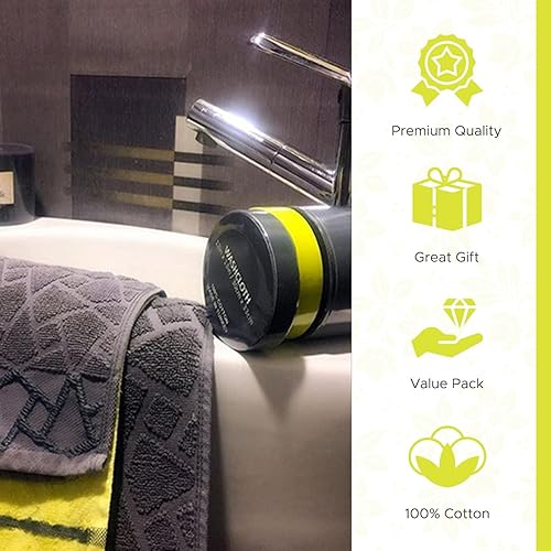 Miniatura 5 de Juego de regalo de baño Kit de baño de lujo para belleza y cuidado personal de 5 El juego de baño incluye toalla de mano 100% algodón, toalla para