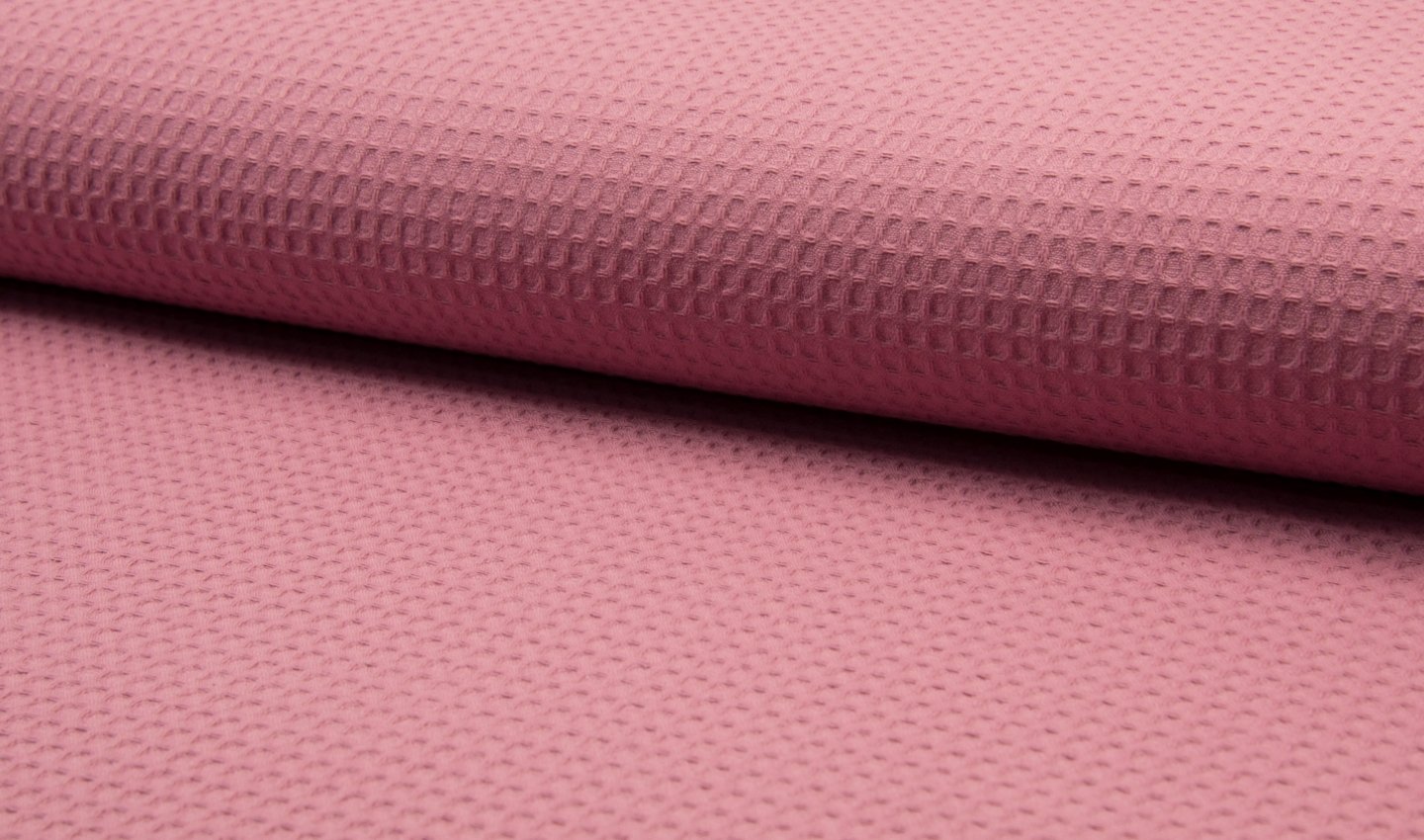 100% Cotton Waffle Honeycomb Pique Fabric Material - Old Rose, 1Mtr - 150cm x 100cm