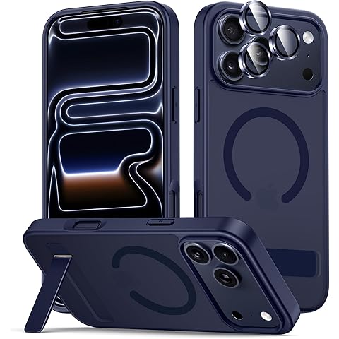 Stand for iPhone 17 Pro Max Magnetic Case, Compatible with MagSafe, Built-in Kickst...