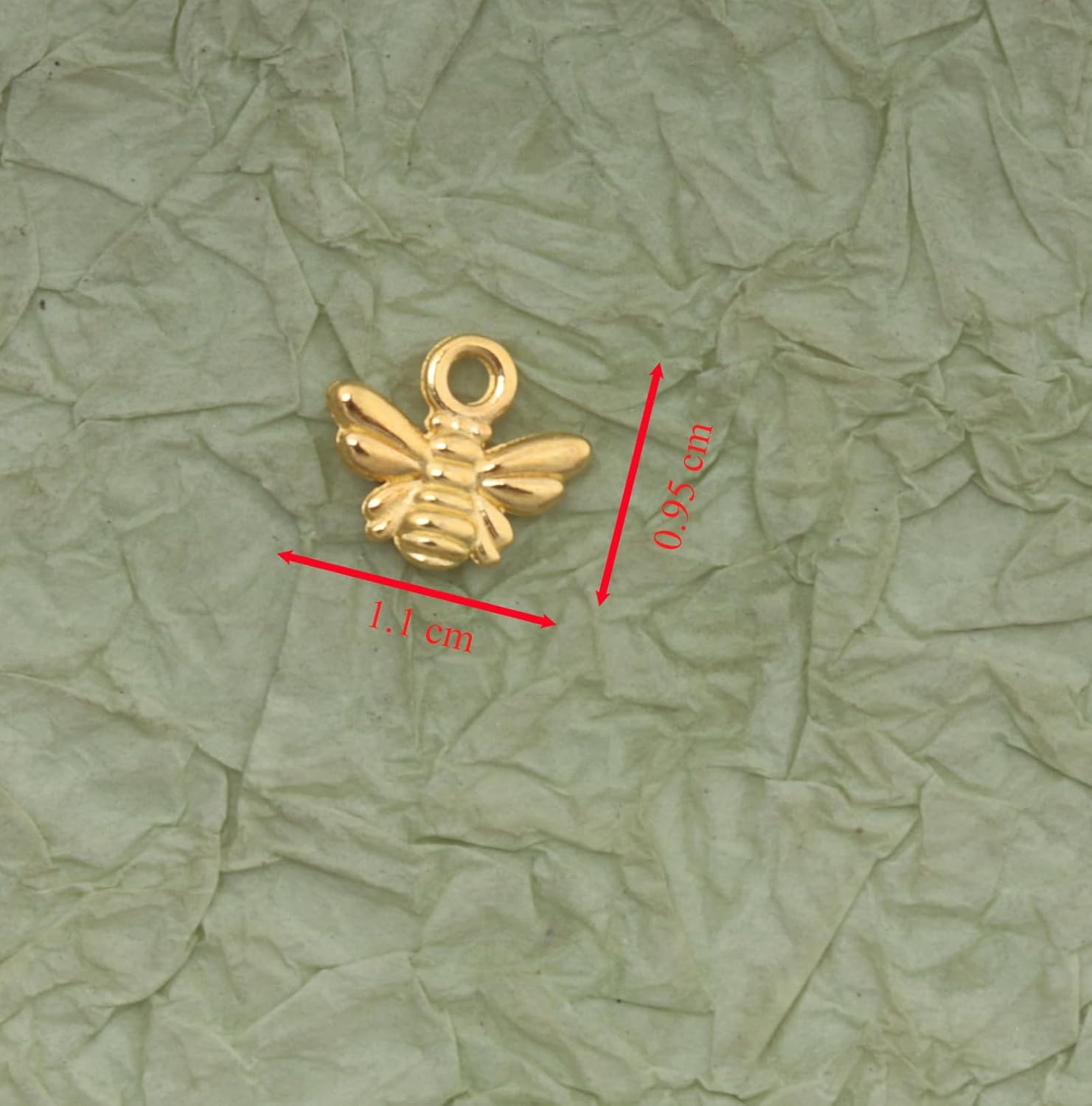 50 Pcs Bee Charms Metal Small 1.1 x 1 x 0.3 cm Cute Honeybee Alloy Pendant for Women DIY Jewelry Making Necklace Bracelets Earring Keychain Key Rings Bookmark Supplies - Image 2