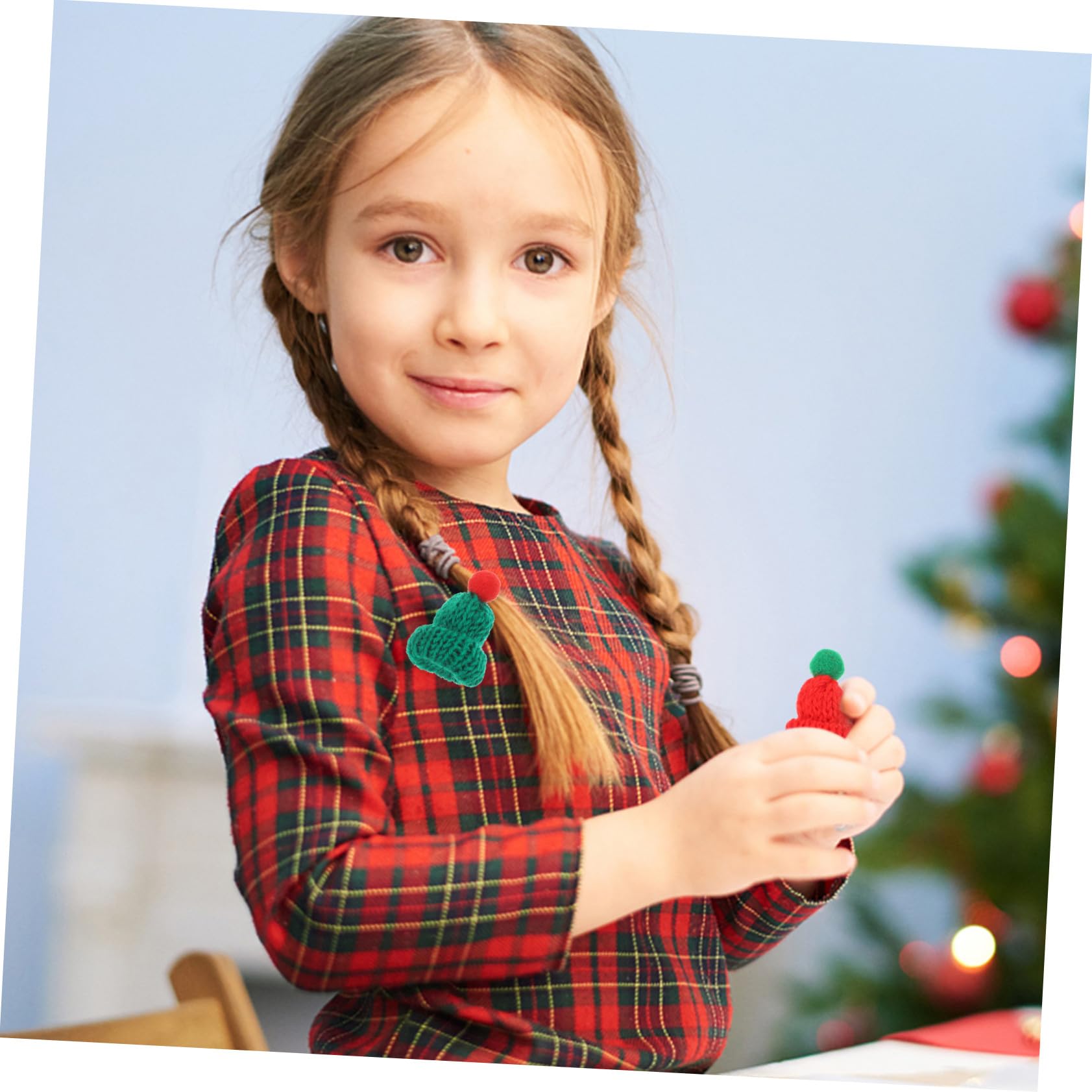 TOPPERFUN 20 Pezzi Cappelli Miniature Natalizi Babbo Natale per Decorazioni Fai da Te Accessori per Albero di Natale e Bottiglie di Vino Flessibile e Resistente Rosso e Verde per Feste