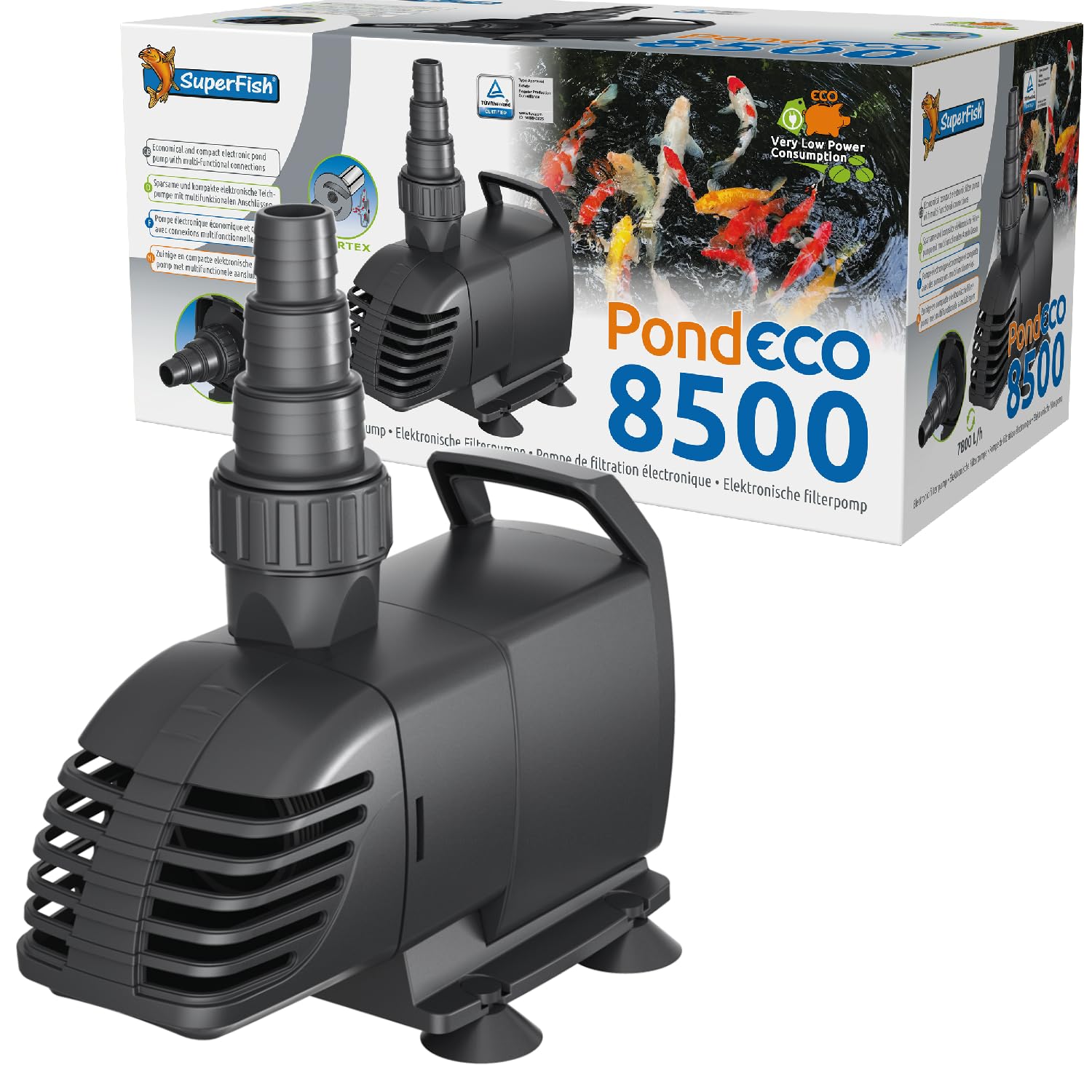 Superfish Eco Pond Pump 8500 7,800 L/H Flow Low Energy Water Feature Pump
