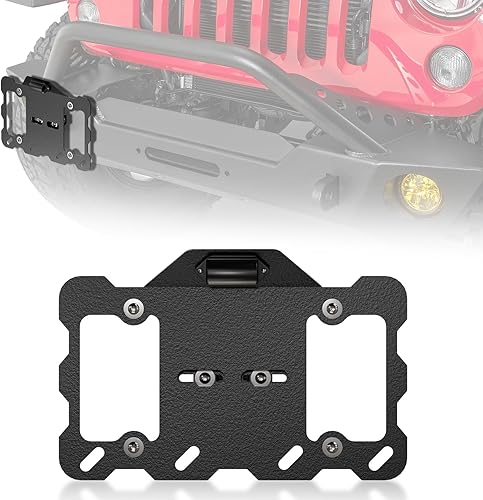 Miniatura 10 de Marco de matrícula de cabrestante abatible compatible con Hawse Fairlead de 10 pulgadas, soporte de matrícula frontal universal para reubicación,