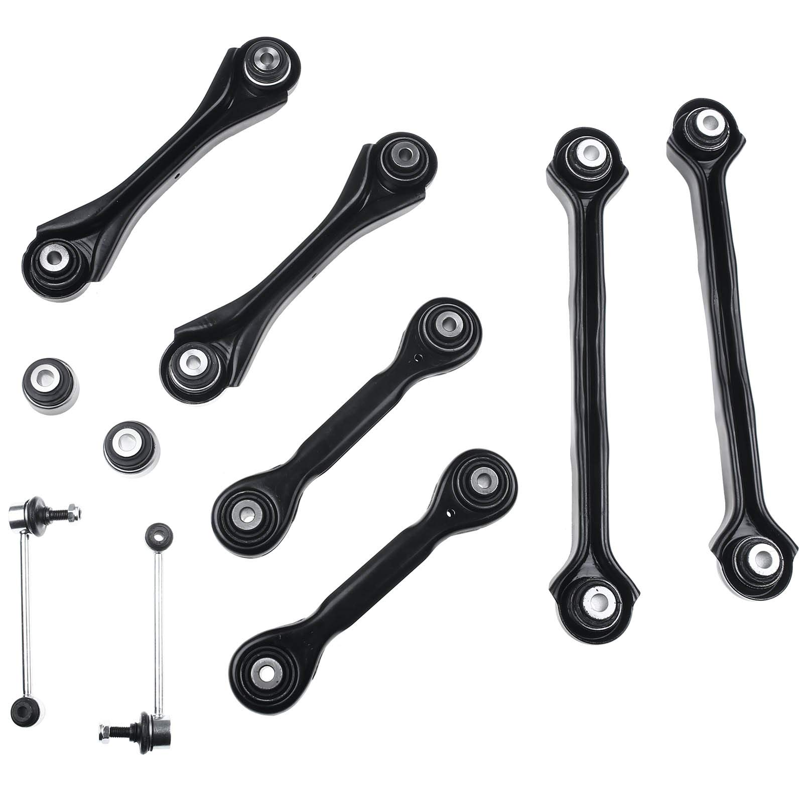 Frankberg Bras de Suspension 10-pièces Arrière Compatible avec Série 1 E81 E87 2004-2009, Série 1 Cabriolet E88 2007-2009, Série 3 E90, Break E91, Coupé E92 2005-2009