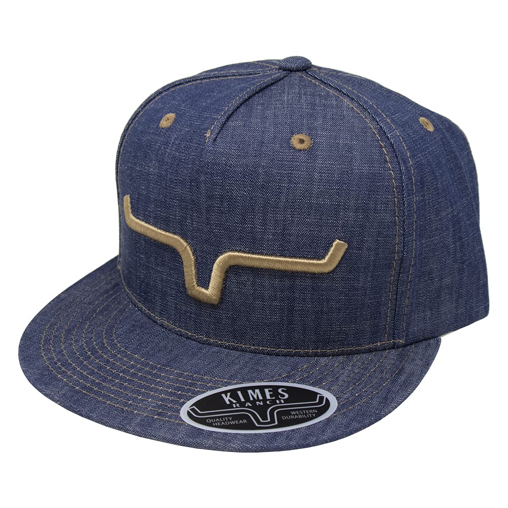 Kimes Ranch Men's Weekly Tall 5-Panel Adjustable Snapback Hat, Denim, One Size