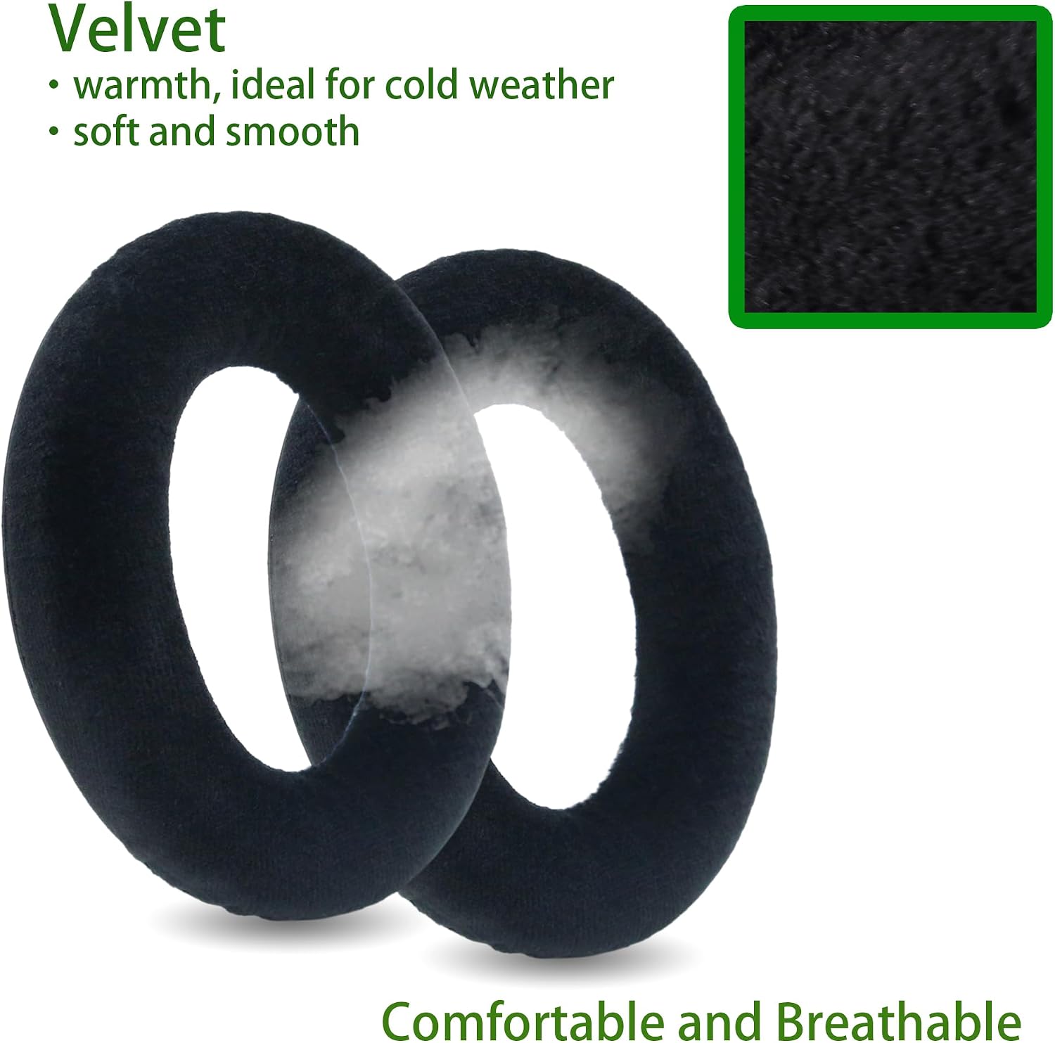 Replacement earpads Compatible with Sennheiser HZP26 HZP41 G4ME ONE Game ONE PC 363D PC 360 PC 373D Headsets Ear Cushion with Skin-Friendly Fabric image 4