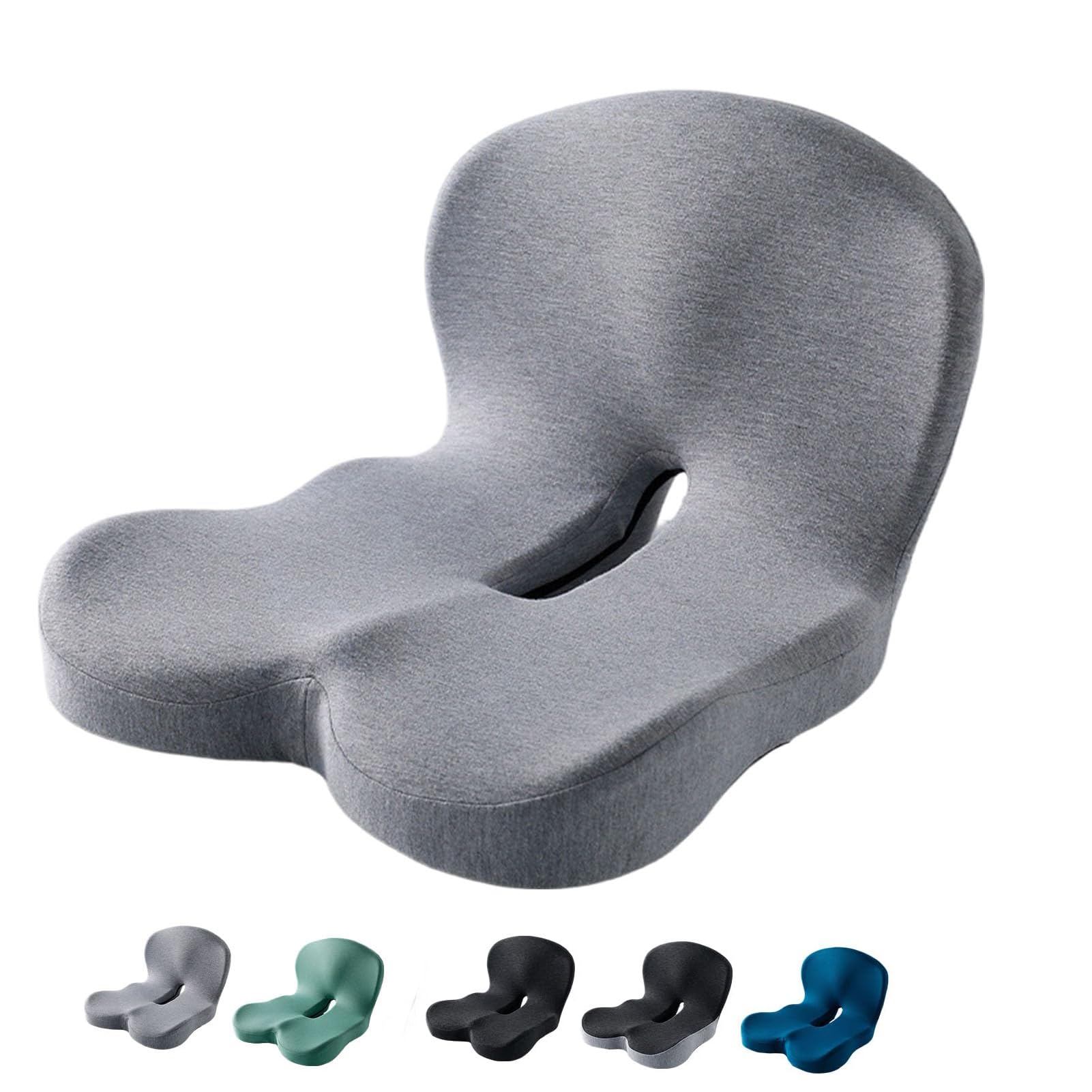 Cojín ortopédico de asiento para conductores de camiones, espuma viscoelástica con correa ajustable, soporte ergonómico para la espalda para viajes largos, ideal para mayor comodidad durante el viaje