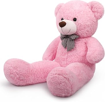 Sausudols Ours en peluche géant rose XL 110-120 cm Sausudols