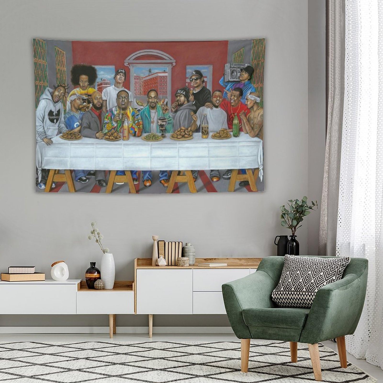 Poster con stampa di cantanti rap hip hop all star (34), decorazione artistica da parete, per camera da letto, soggiorno, decorazione moderna per la casa, 152,4 x 228,6 cm