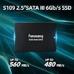 Fanxiang S109 2.5" SATA SSD 4TB avec DRAM Cache, jusqu'à 560MB/s, 3D NAND TLC, Disques internes à l'état solide, alliage d'aluminium, écriture continue sans ralentissement