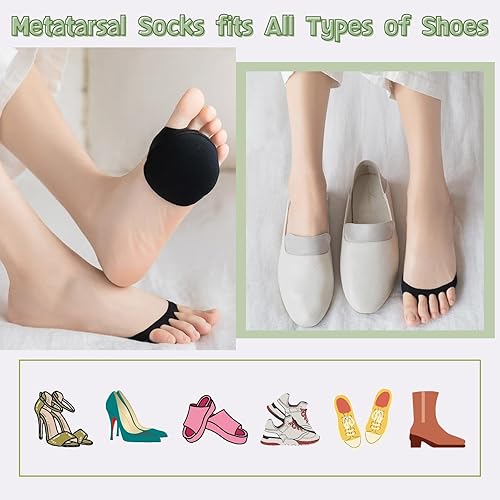 Miniatura 5 de Almohadillas metatarsianas invisibles, almohadillas suaves para pies para mujeres y hombres, cojines reutilizables para pies para corredores, evitan