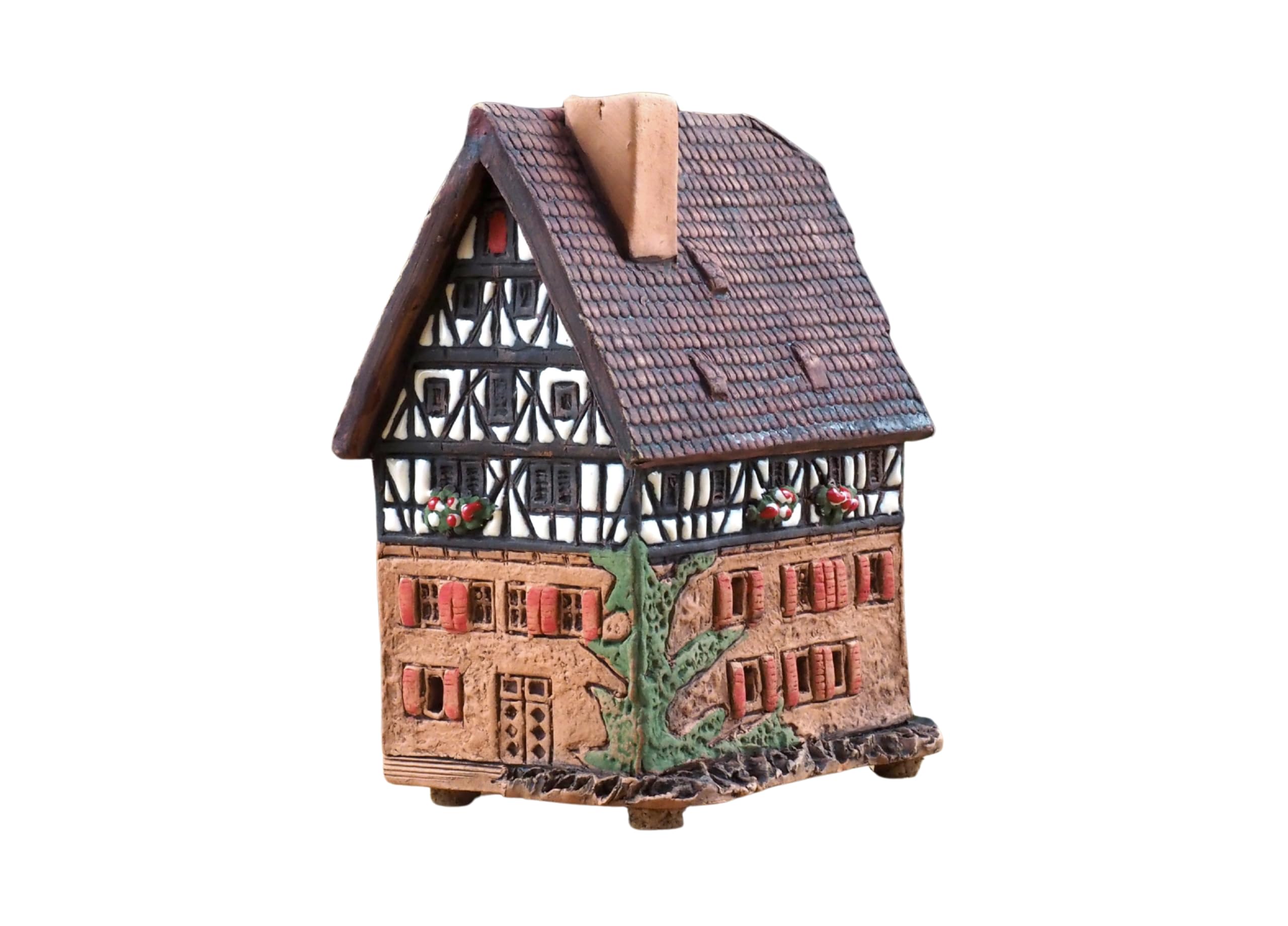 Keramik Lichthäuser, Räucherhaus, Keramikhaus Deko, Häuser, Künstlerisches Miniatur der originalen Marienapotheke in Rothenburg, Deutschland R278