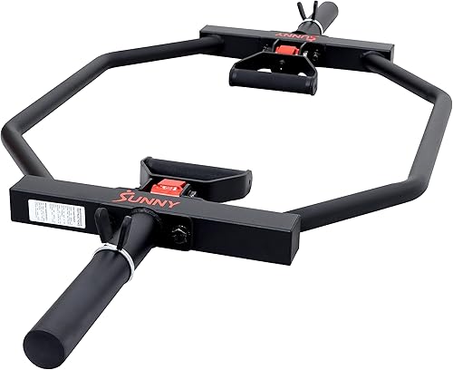 Miniatura 7 de Sunny Health & Fitness Strength Training Olympic Hex Bar Barbell for Deadlifts and Shrugs