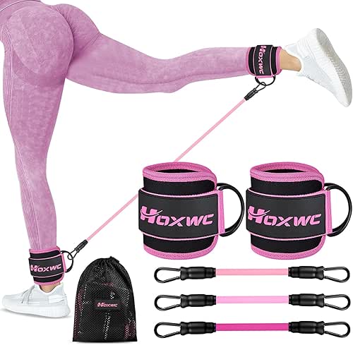 Ankle Resistance Bands with Cuffs, Ankle Bands for Working Out,