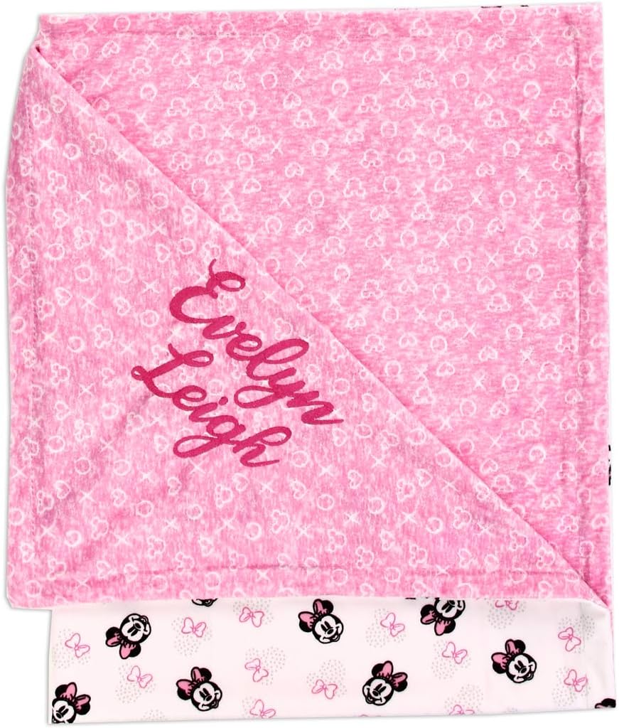 Personalized Disney Minnie Mouse Baby Blanket