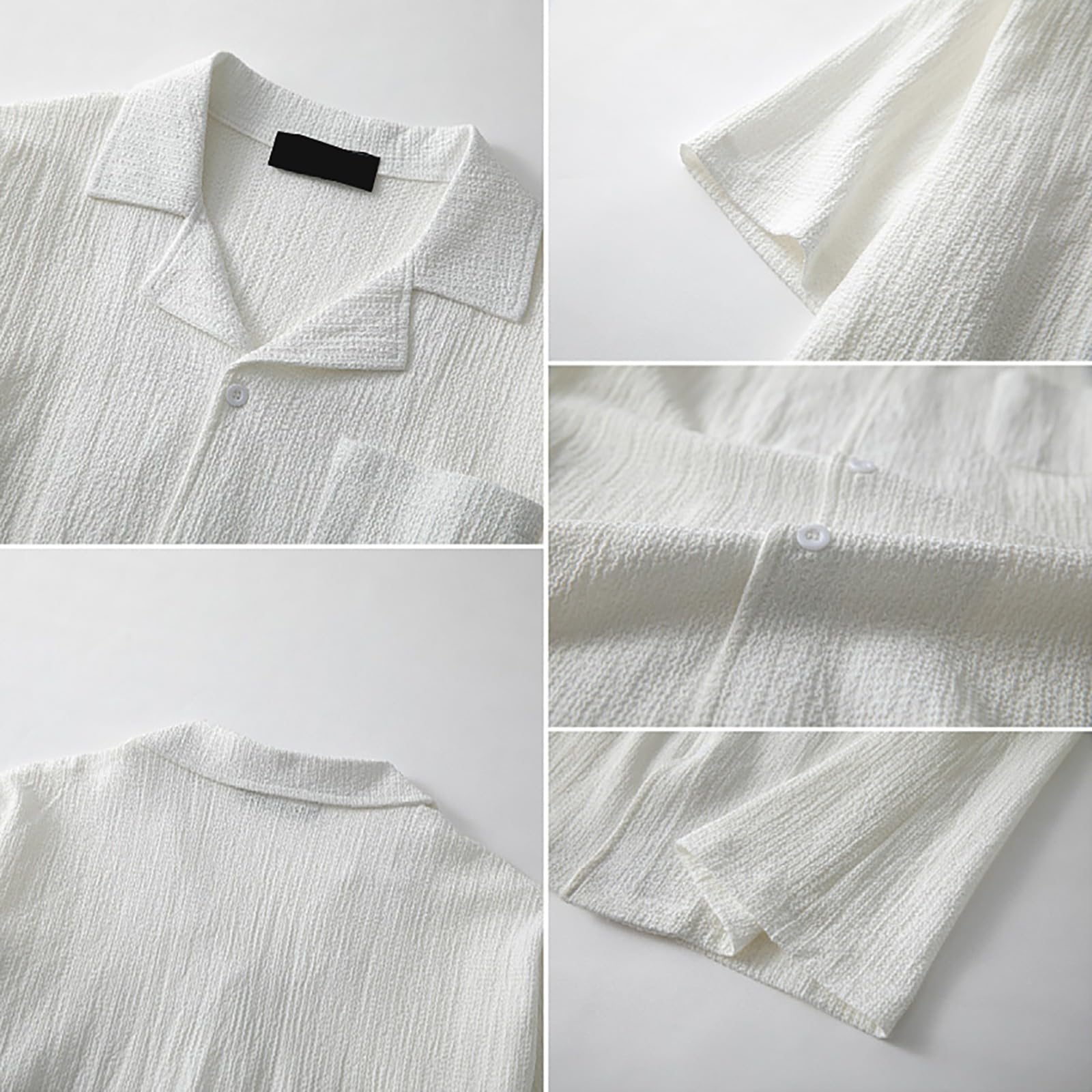 Camisa de Manga Corta para Hombre Casual Verano Playacamisa de linoVerstil para el da da