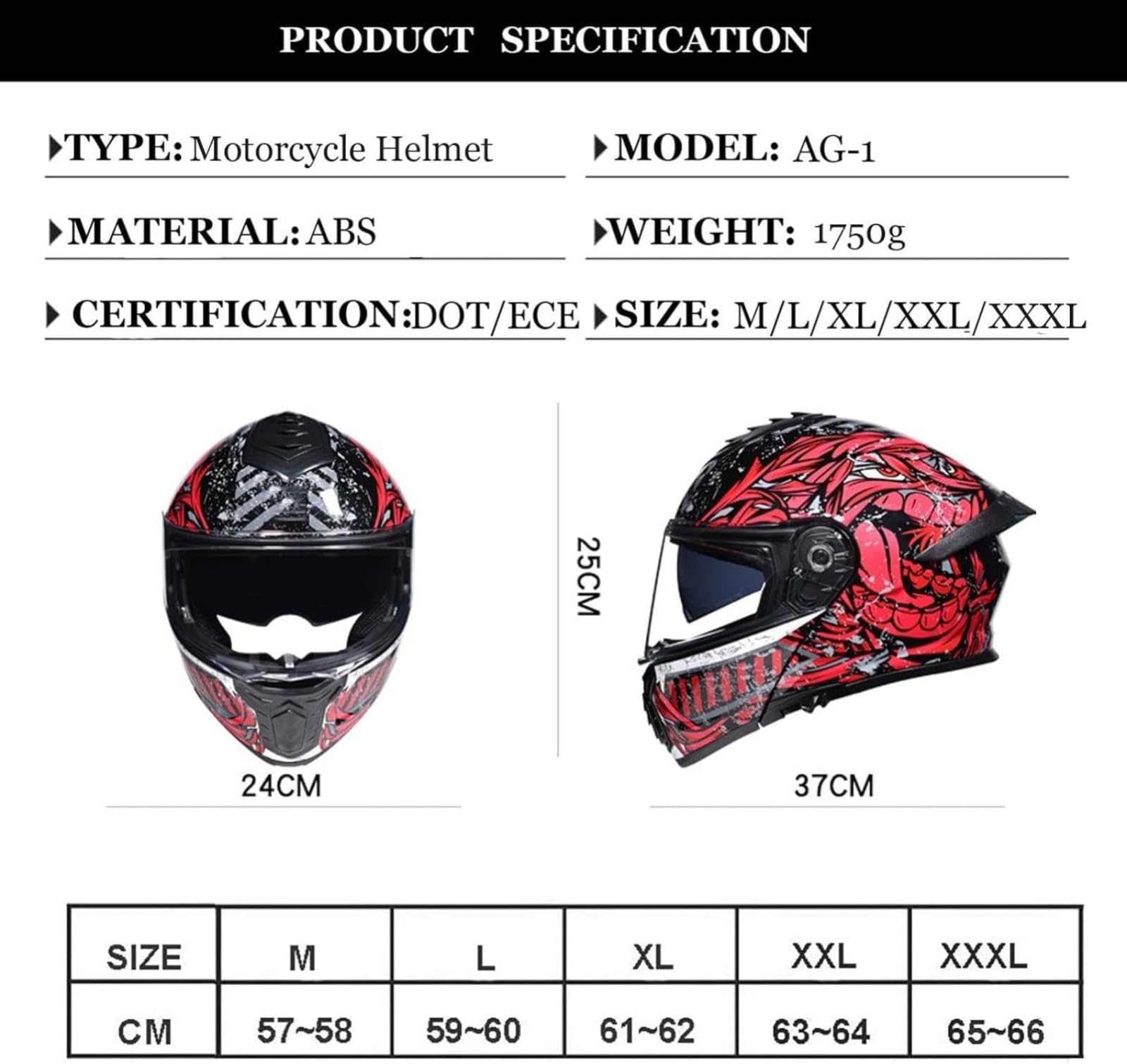 Kask motocyklowy Bluetooth, zatwierdzony przez DOT/ECE, kask motocyklowy typu flip up, modułowy kask z podwójnym wizjerem, słuchawki do automatycznej odpowiedzi D, M = 57~58 cm
