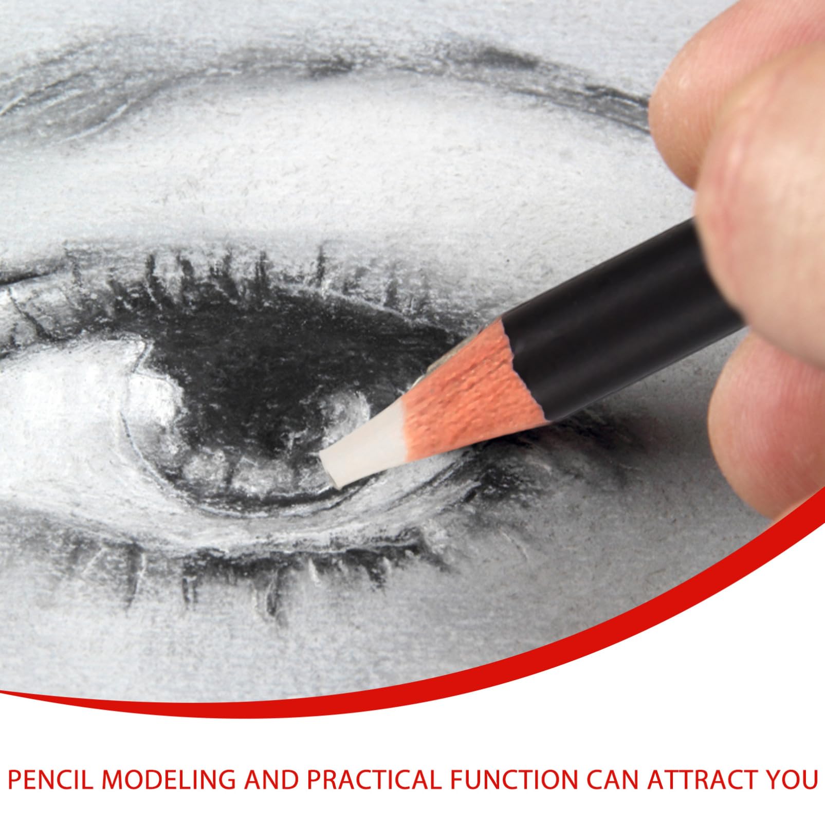 Tofficu 18pièces Stylo Effaceur De Dessin Gomme Forme De Crayon Crayon Pour École Et Art Effacement Précis Des Marques