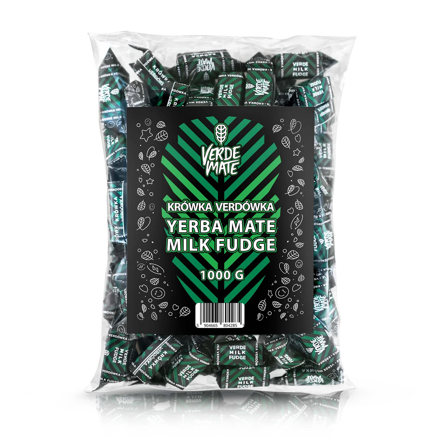 Verde Mate Green Fudge with Yerba Mate 1000g | Combinaison de Yerba Mate chimarrao brésilien et de fudge au lait | Fudge au Yerba Mate vert | Yerba Mate dans sa forme originale