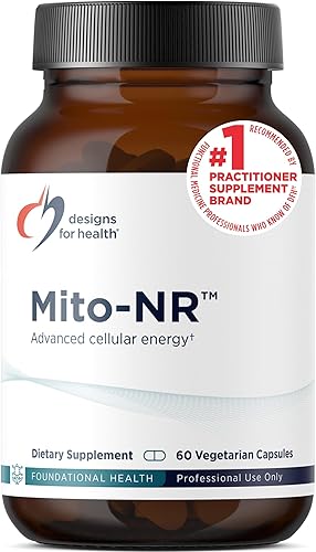 Designs for Health Mito-NR - Ribosida de nicotinamida (suplemento NAD) con COQ10 + Trans geranilgeraniol - Suplemento NR + GG para apoyo a la salud