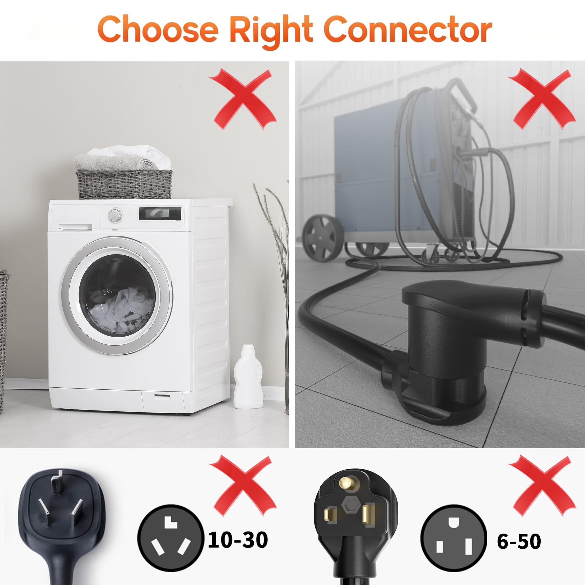 NEMA 14-50P/SS2-50R wytrzymały 4-żyłowy kabel generatora z czystej miedzi STW do kampera, wtyczka żeńska z blokadą obrotową, do kampera, do kampera, certyfikat ETL