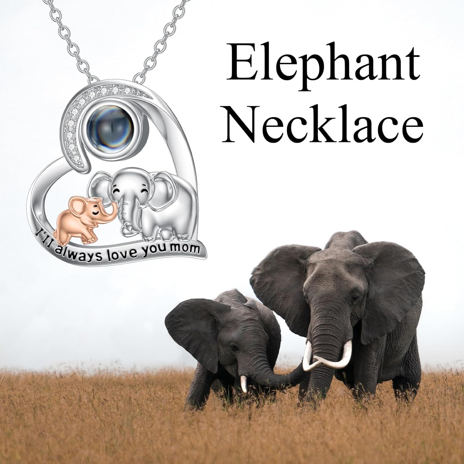 CRMAD Elephant/Capybara/Turtle/Otter Necklace for Women Sterling Silver Mom Necklace Mothers Day Jewelry Gift From Son Daughter - Image 2