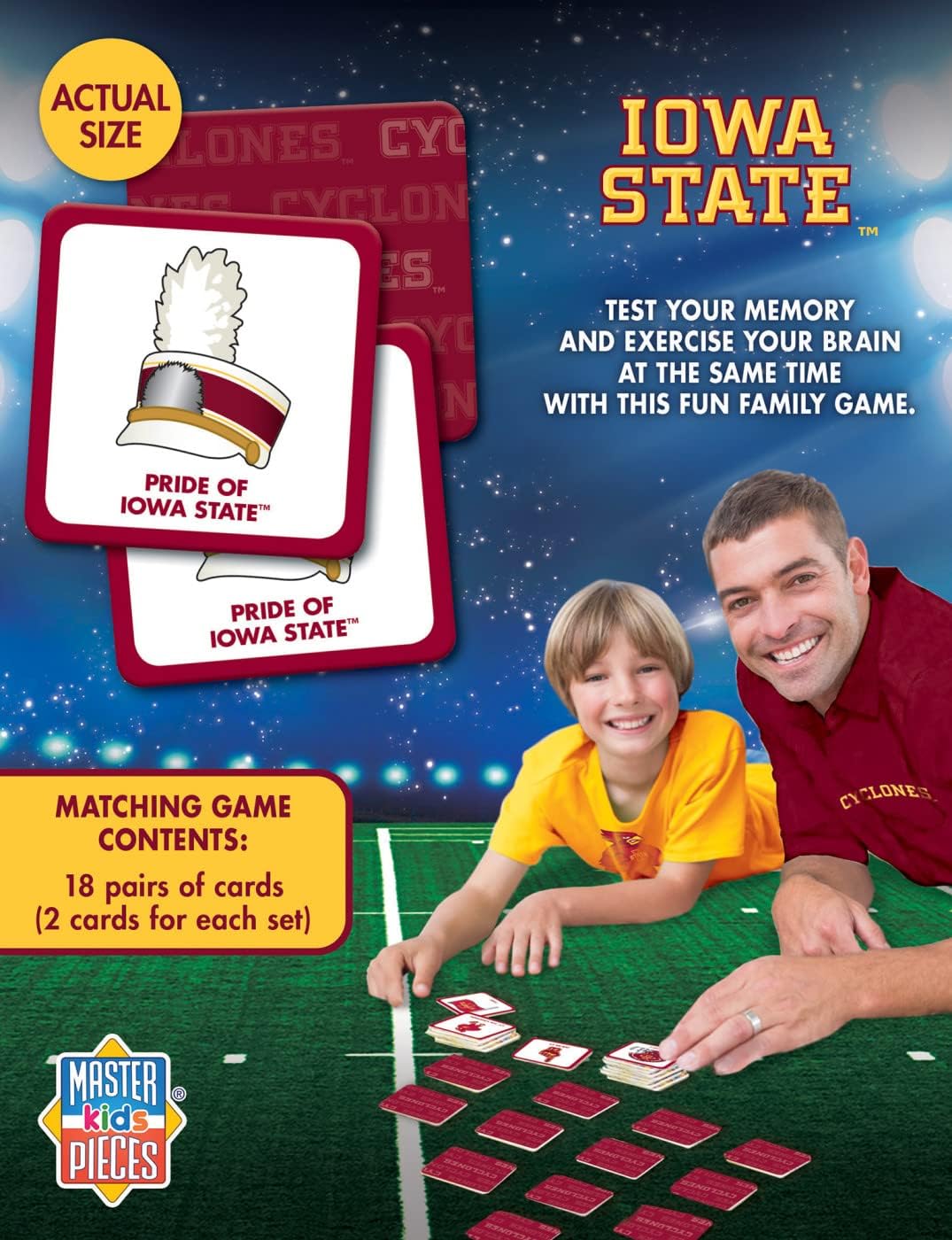 Masterpieces Officially Licensed NCAA Iowa State Cyclones Picture Matching Card Game for Kids and Families