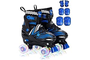 Sportneer Roller Skates Boys 5-8 Size Adjustable