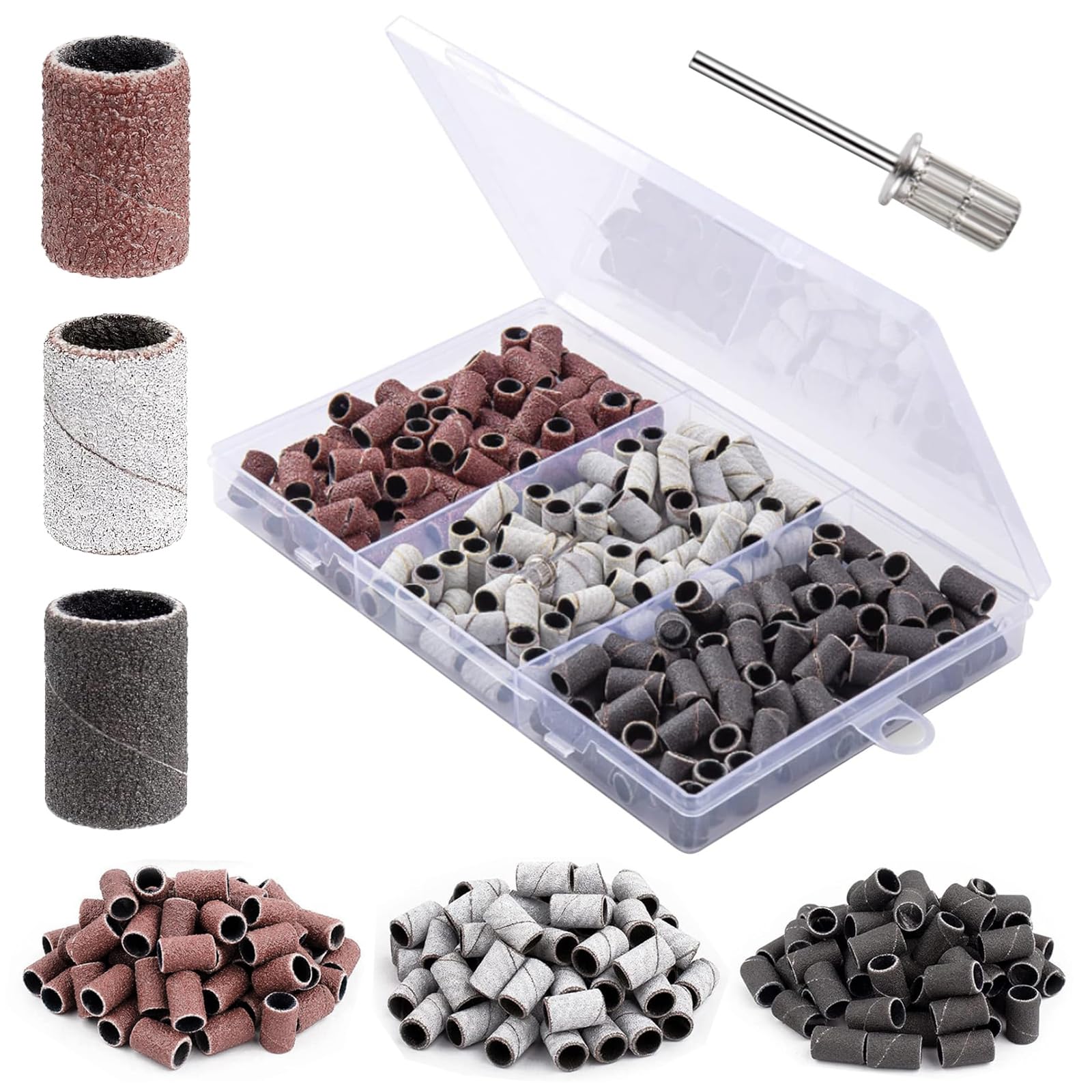 210 Pezzi Dremel Accessori Utensile Multifunzione Mini Smerigliatrice a Batteria Carta Abrasiva Carta Vetrata per Levigatrice Carta Vetrata Tamburo per Levigatura e Lucidatura Accessori