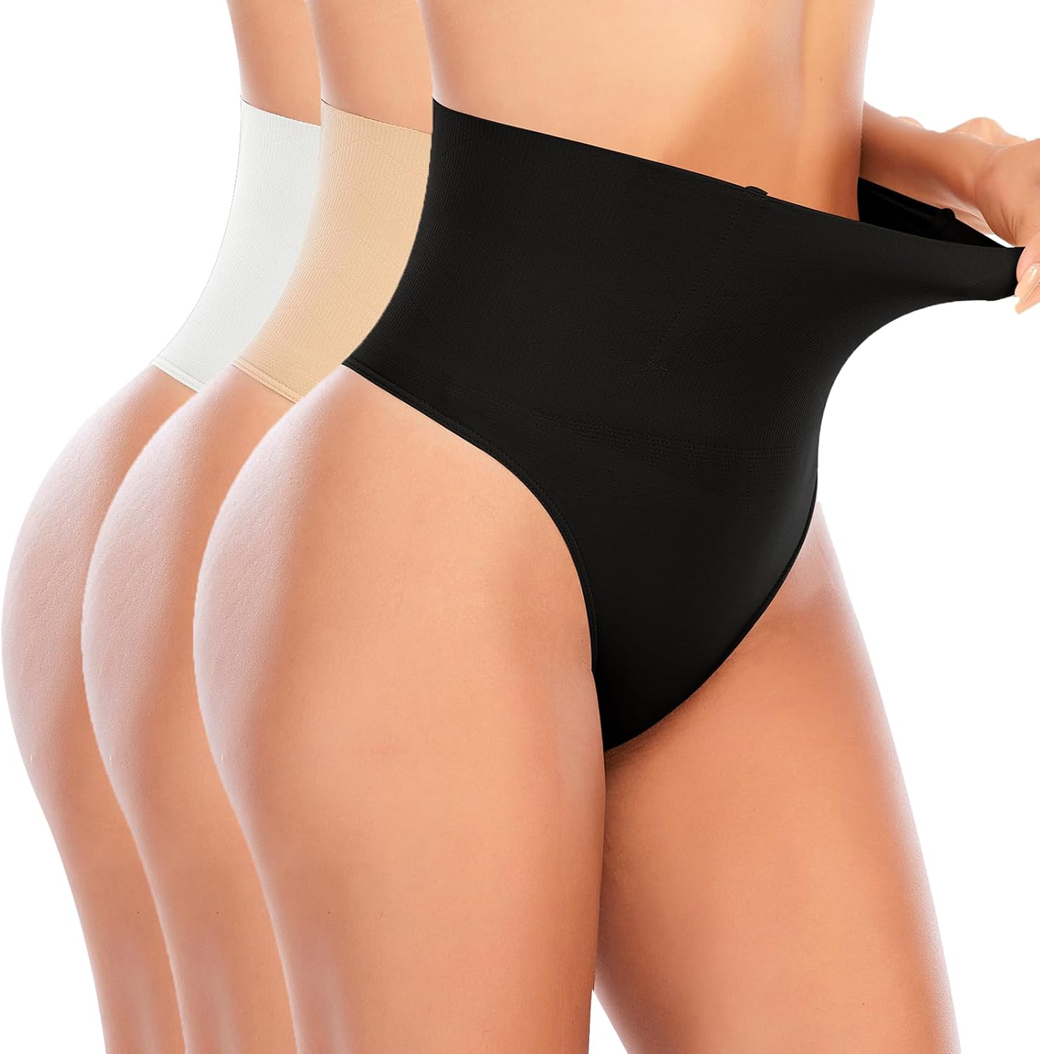 Werena Thong Shapewear for Women Tummy Control Seamless High Waist Body Shaper Underwear Shaping Panties