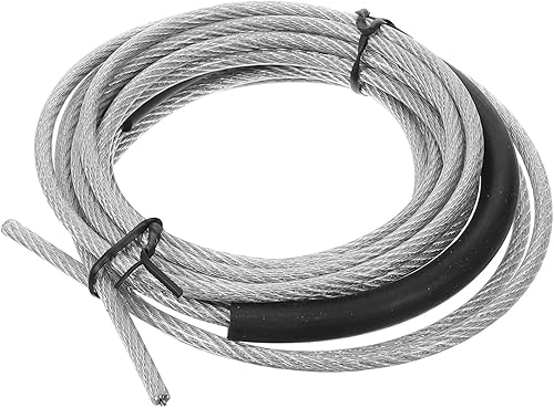 Weighted Steel Cable Jump Rope Replacement for Fitness Adults Anti-wear Tubing Thick Heavy Wire Skipping Rope for Speed Workout and Cardio Training