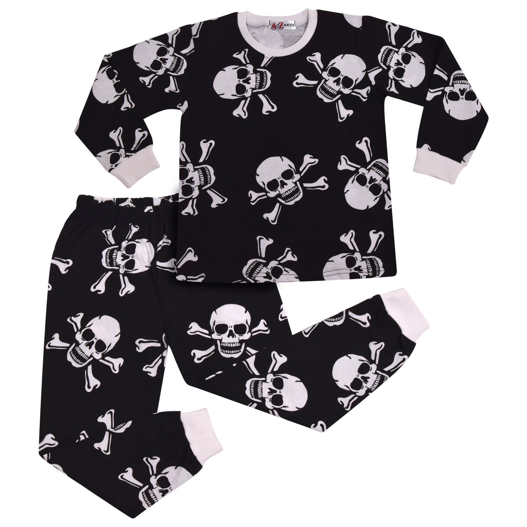 A2z 4 Kids Unisex Kids 162 Black Girls Pyjamas Children Pjs 2 Piece Set Lounge Suit - Pjs ._13